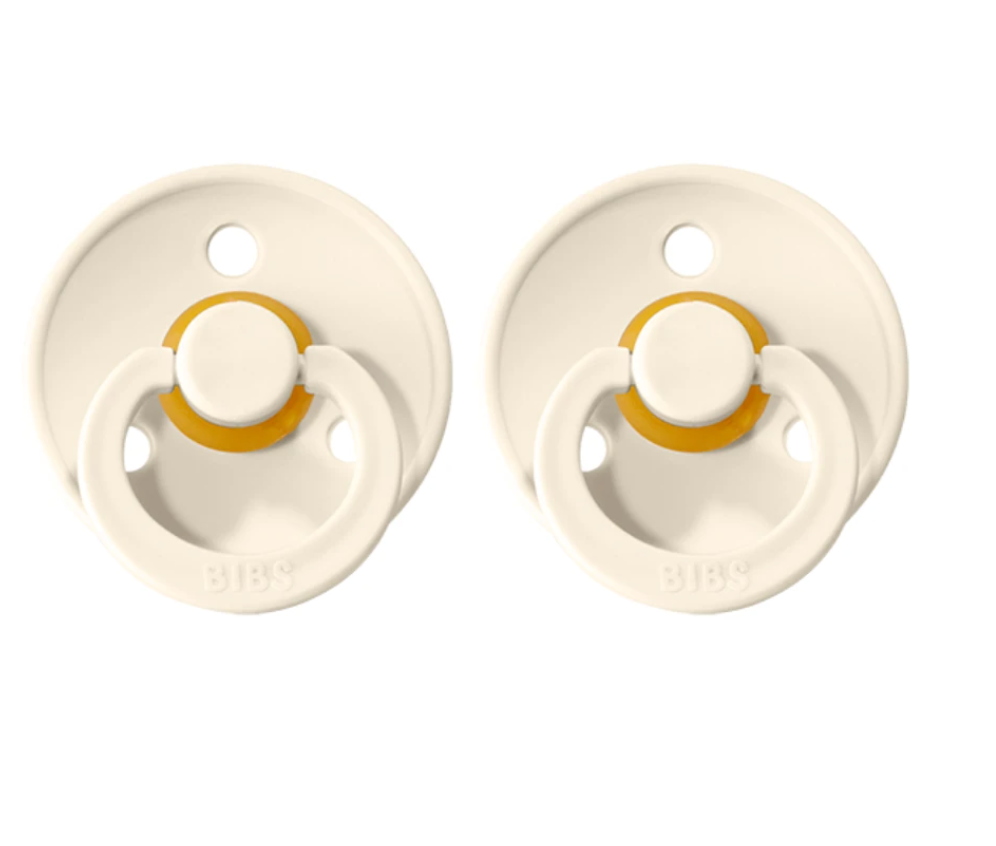 BIBS ivory white dummy twin pack