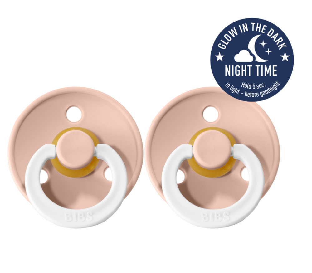 BIBS dummy pacifier blush pink night glow  in dark