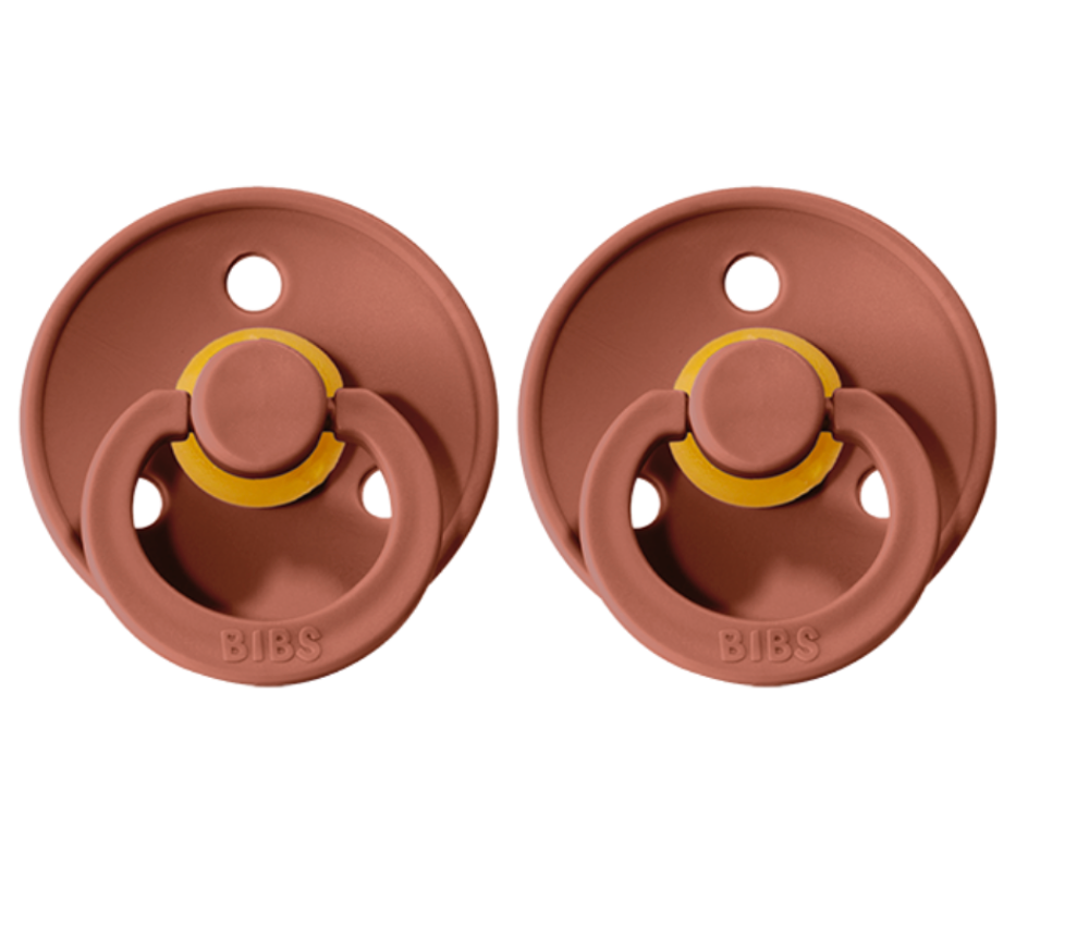 Woodchuck red pink rust brown BIBS pacifier/dummy