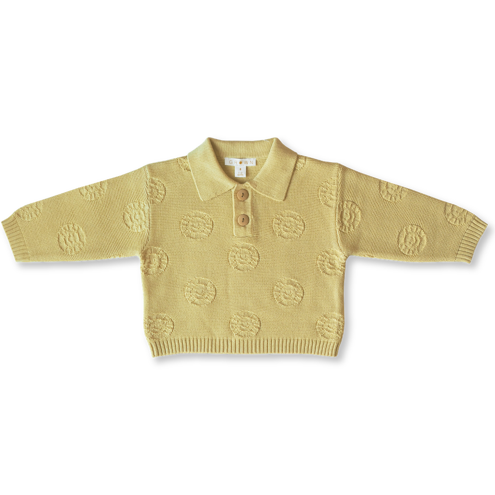 Grown Sunshine Button Up Jumper (Lemon)