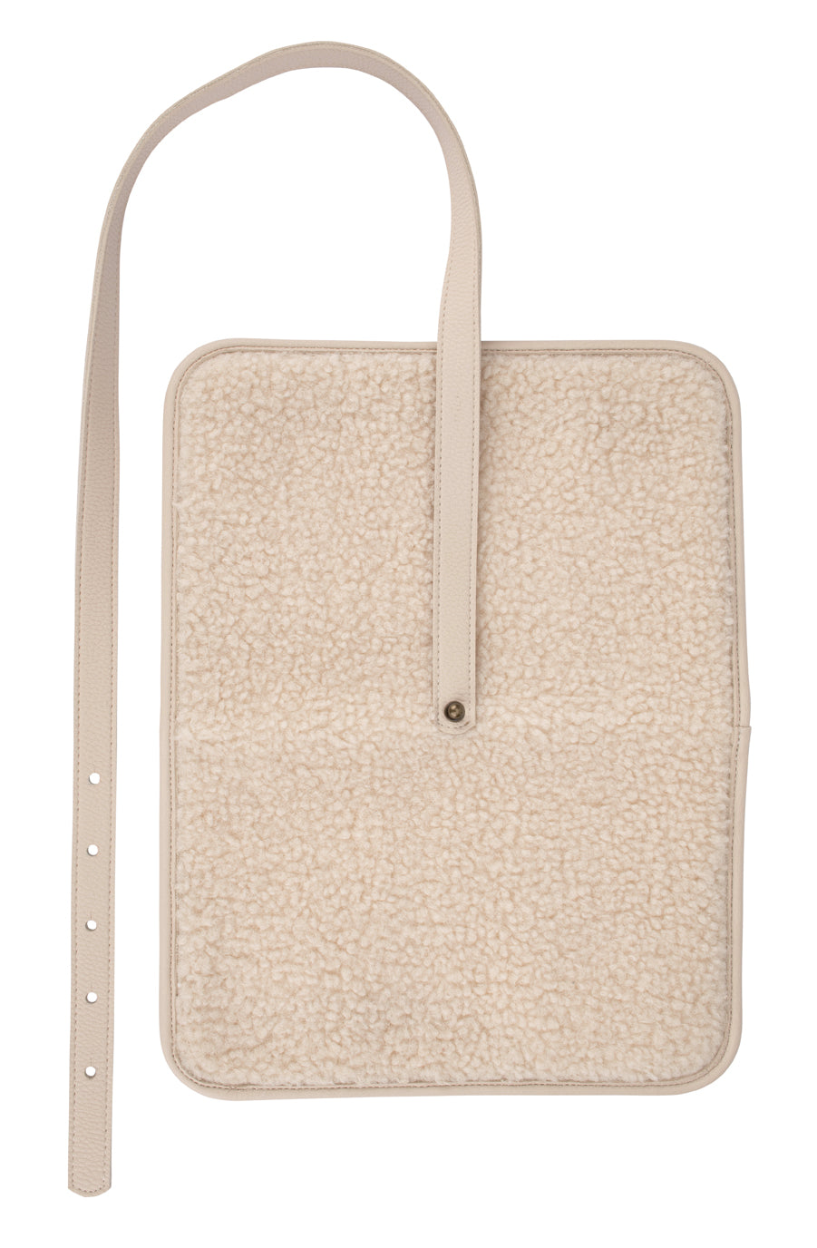 BAISIK nappy wallet pouch vegan leather natural with strap