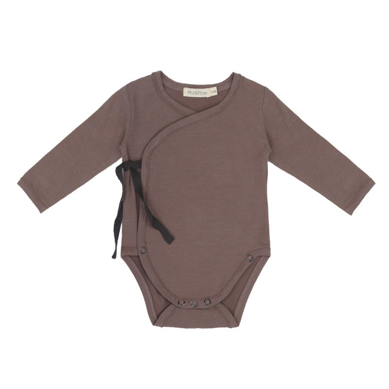 Cross-over Bodysuit Long Sleeve (Heather)