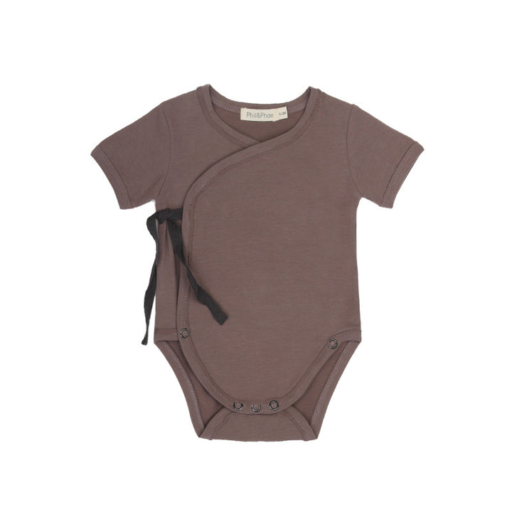 Cross-over Bodysuit Short Sleeve (Heather)