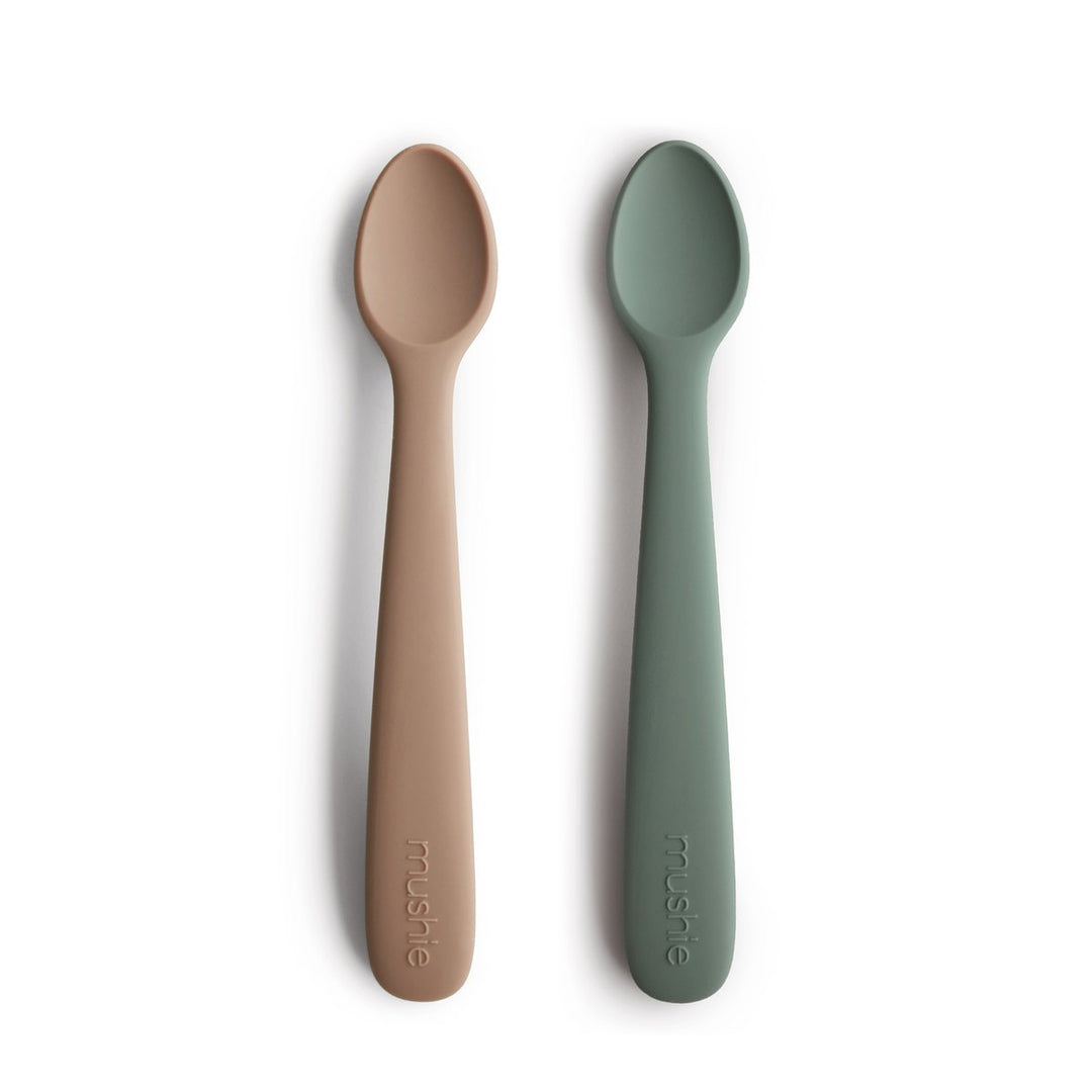 Natural and green grey baby feeding spoon