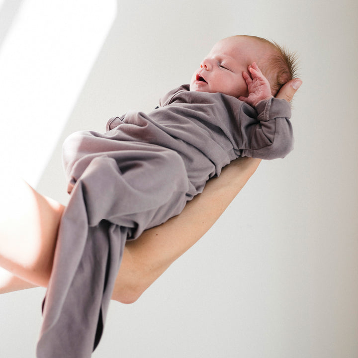 Knotted Baby Gown (Heather)