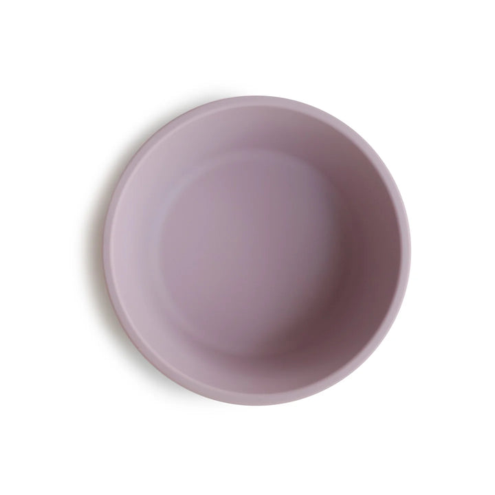 Mushie silicone suction baby bowl in lilac purple