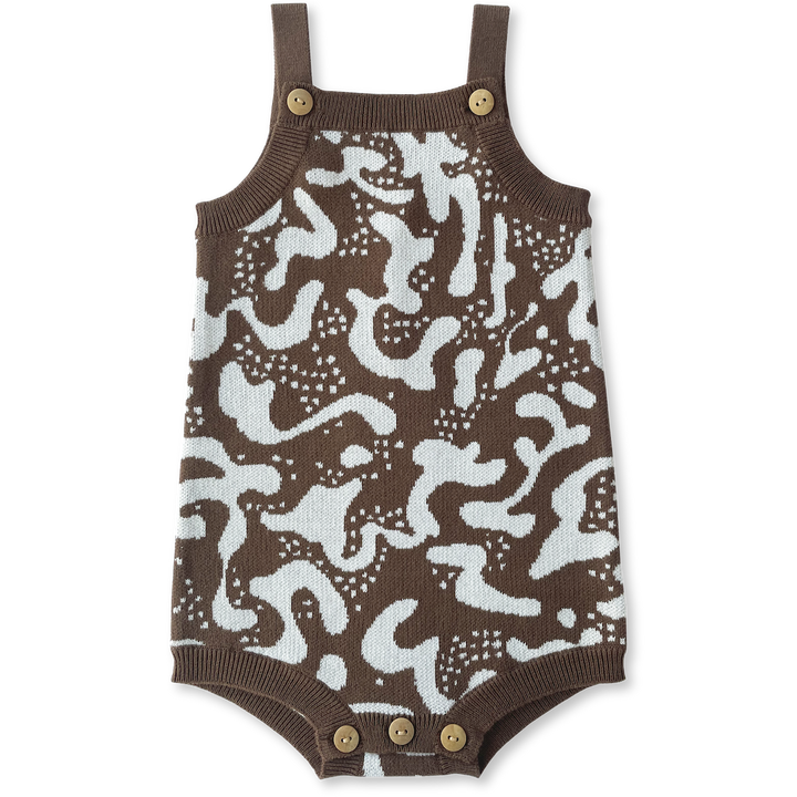Grown brown summer romper for baby kids clothing