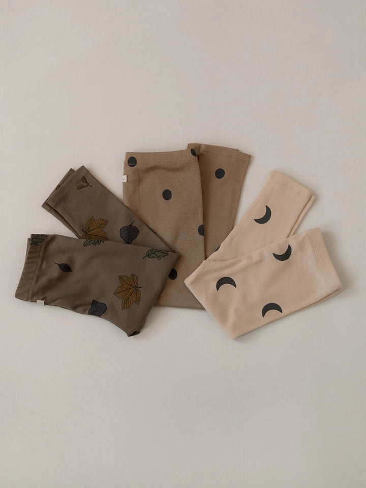 Organic zoo dot brown black kids leggings