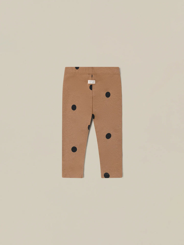 Organic zoo dot brown black kids leggings