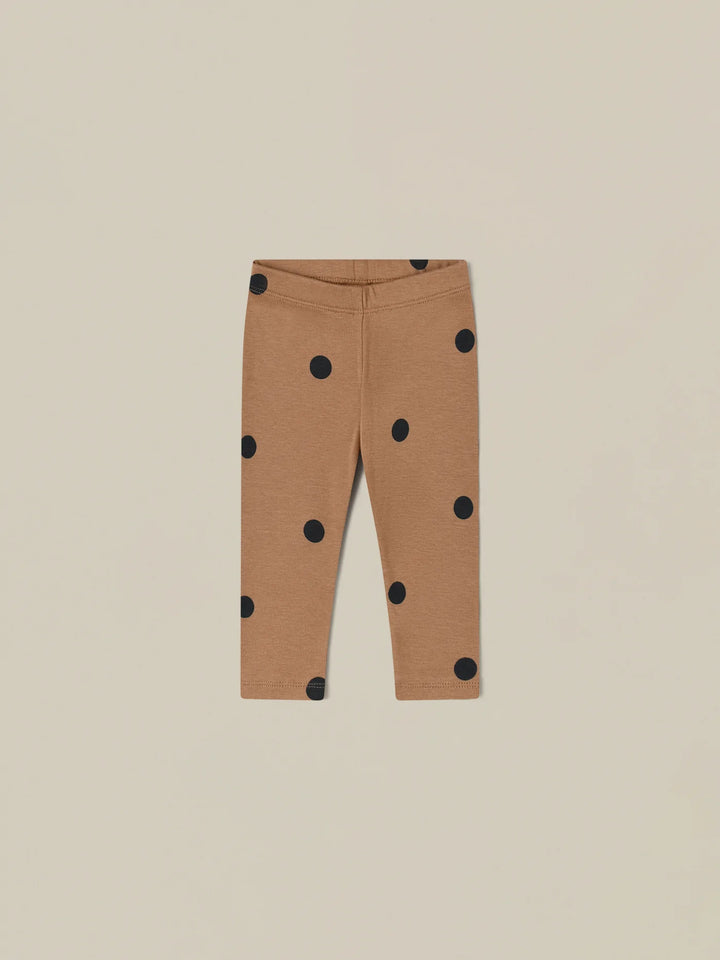 Organic zoo dot brown black kids leggings