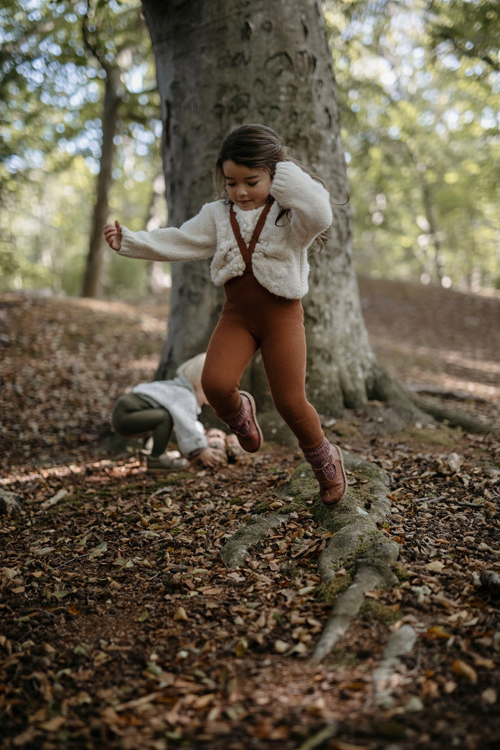 Footless Cotton Tights (Cinnamon)