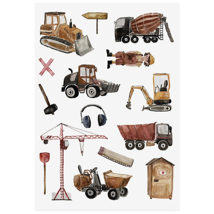 Kids Tattoos - Construction