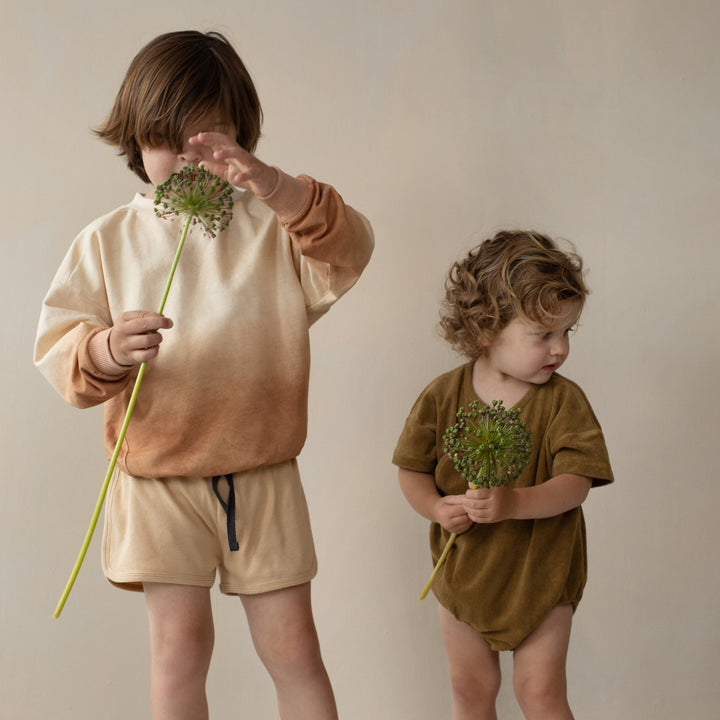 Cross-over Frotté Onesie (Dried Herb)
