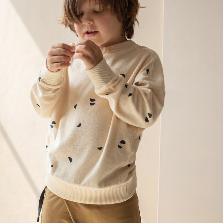 Oversized frotté Sweater Scoops (Buttercream)