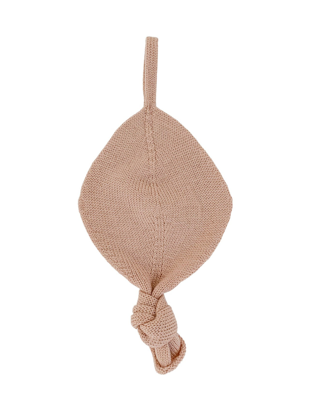 HVID knitwear Blush pink merino wool dummy pacifier Ttiti comforter chain accessory