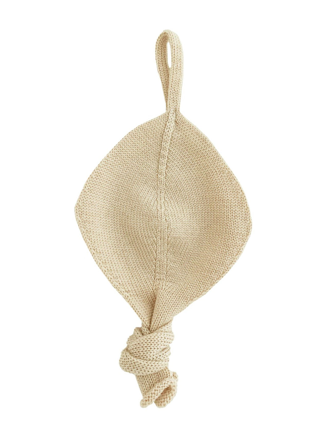 HVID knitwear Oat neutral beige Hvid merino wool dummy pacifier comforter chain accessory BIBs 