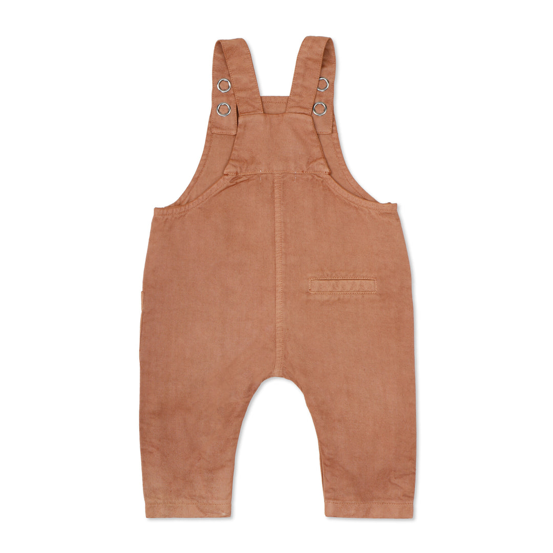 Twill Baby Dungarees (Clay)