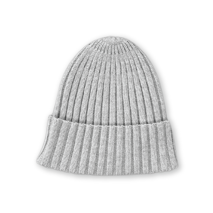 Ribbed Pixie Beanie - Grey Marle