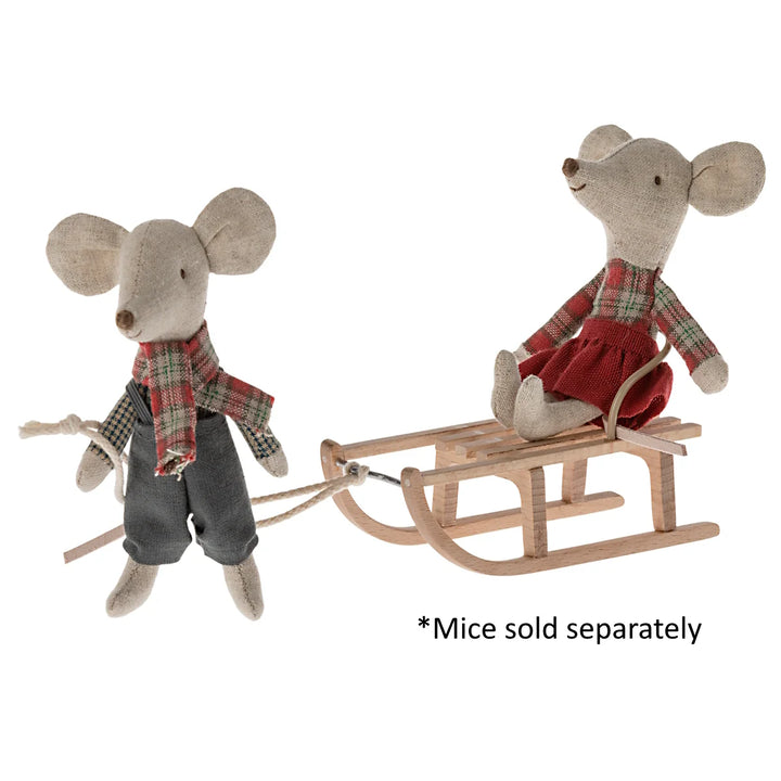 Maileg mouse Christmas sleigh sled