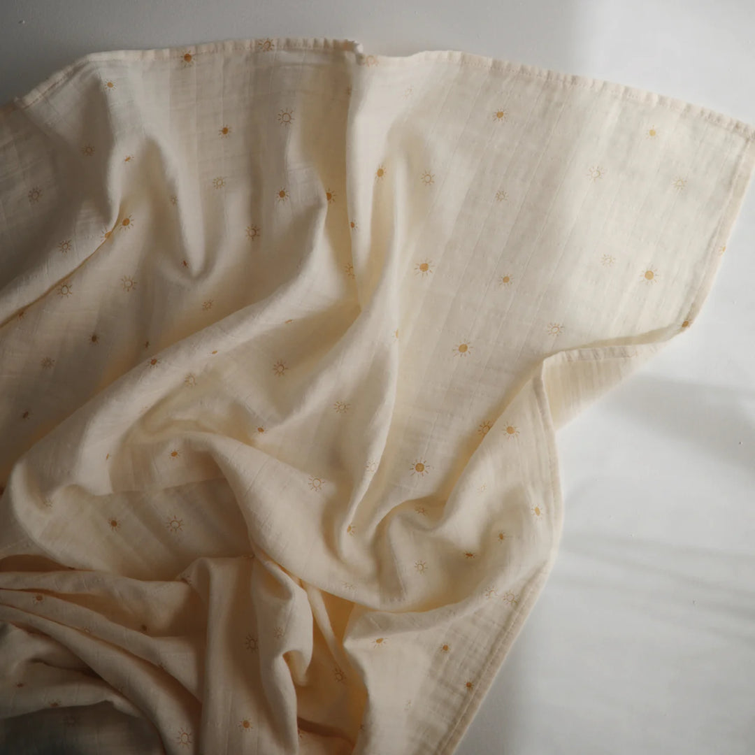 Organic Cotton Muslin Swaddle Blanket | Suns