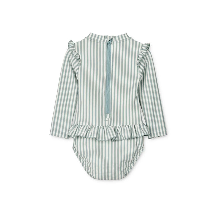 SILLE SWIM JUMPSUIT STRIPE | SEA BLUE/WHITE