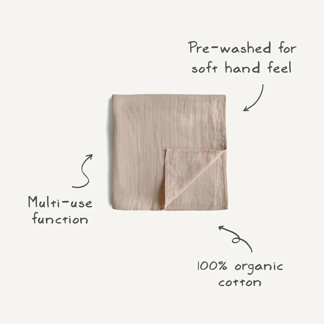 Organic Cotton Muslin Swaddle Blanket | Rainbows