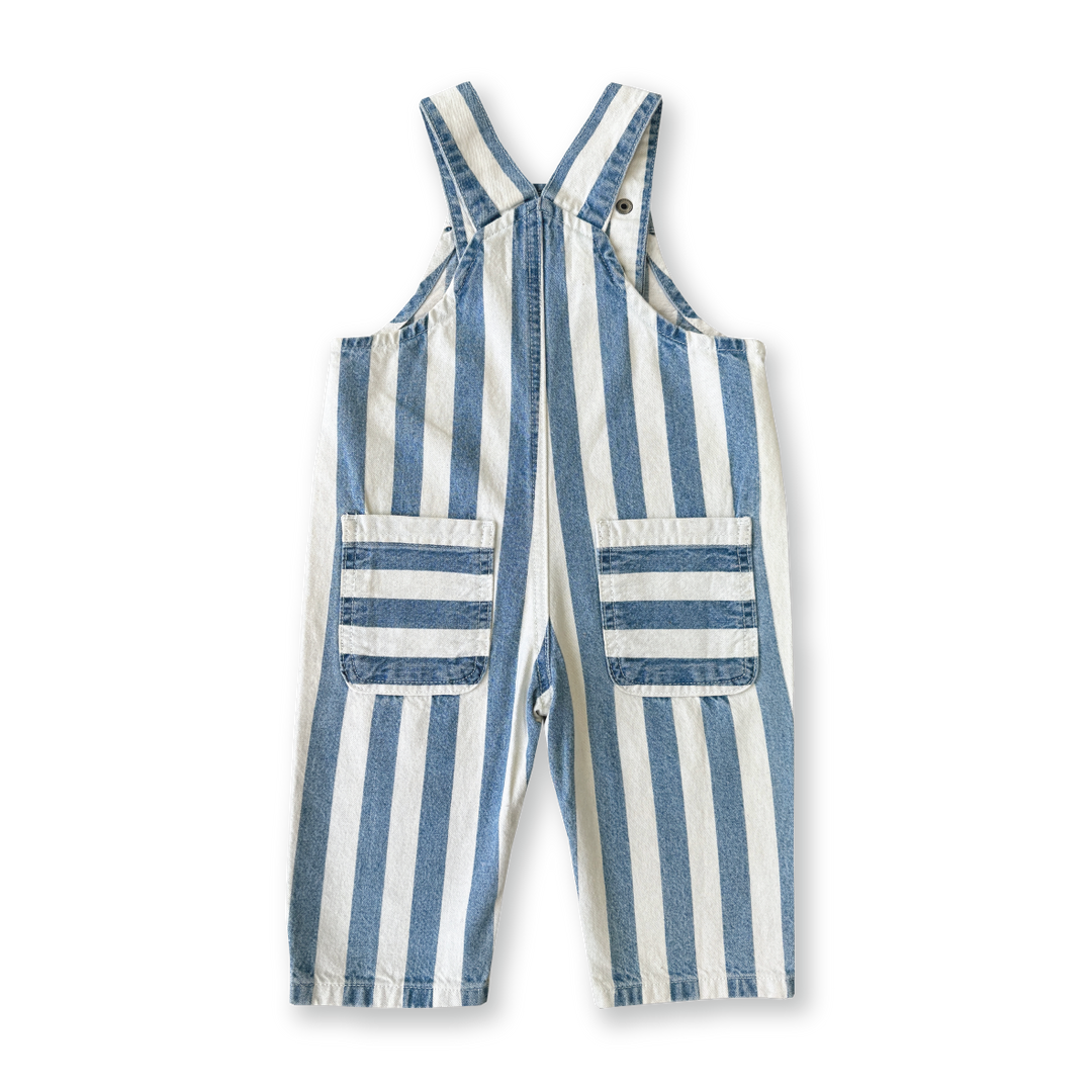 Denim Stripe Overalls