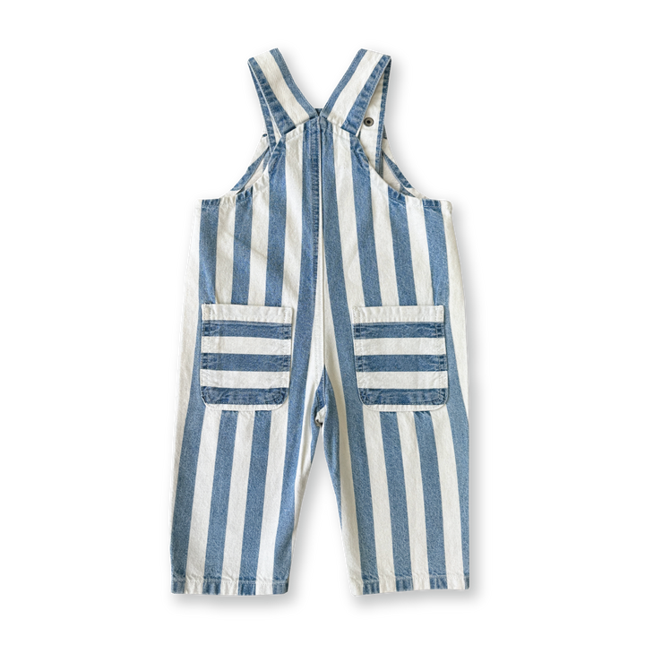 Denim Stripe Overalls