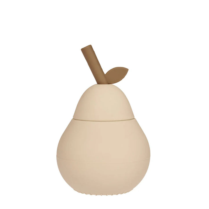 oyoy mini silicone pear cup with straw