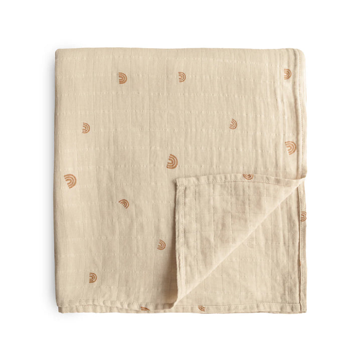 Organic Cotton Muslin Swaddle Blanket | Rainbows