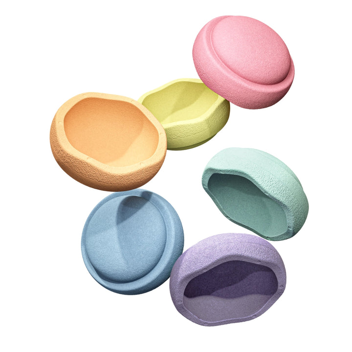 Stapelstein Balance Stepping Stones - Original | Rainbow Pastel (Set of 6)