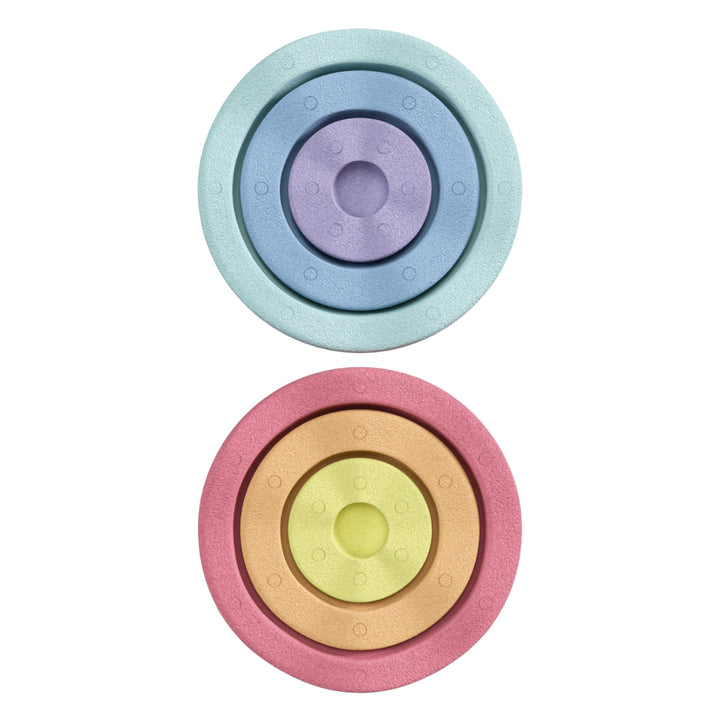 Set of 6 Rainbow Pastel Staplestein Balance Stepping Stones for Kids from Australia