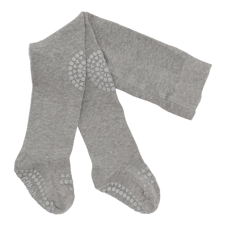 GoBabyGo teddy cotton crawling tights winter with non-slip pads in grey