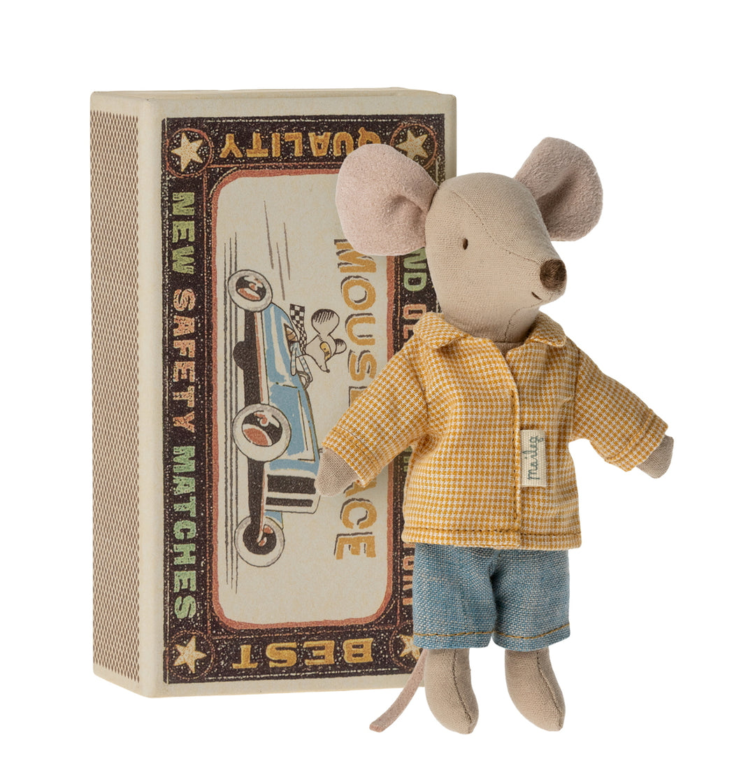 Maileg Big Brother Mouse in Matchbox Boy