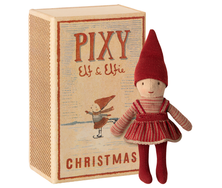 Maileg_Pixy Elfie in Matchbox Christmas elf elves