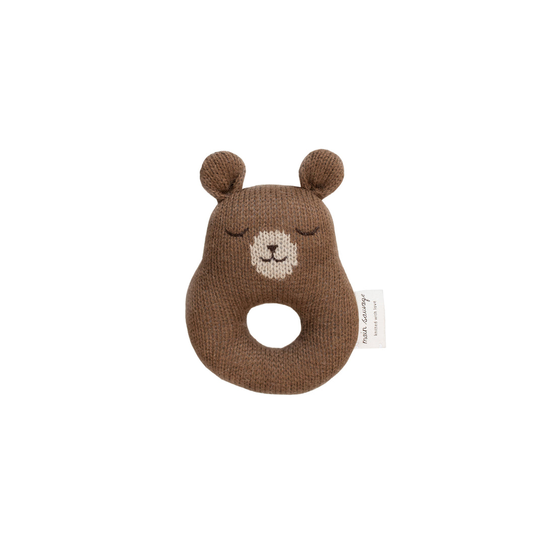 Main Sauvage organic baby toy teddy rattle 
