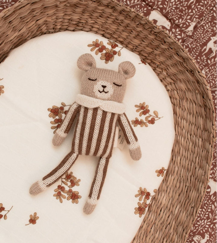Main Sauvage teddy striped pyjamas baby soft toy 