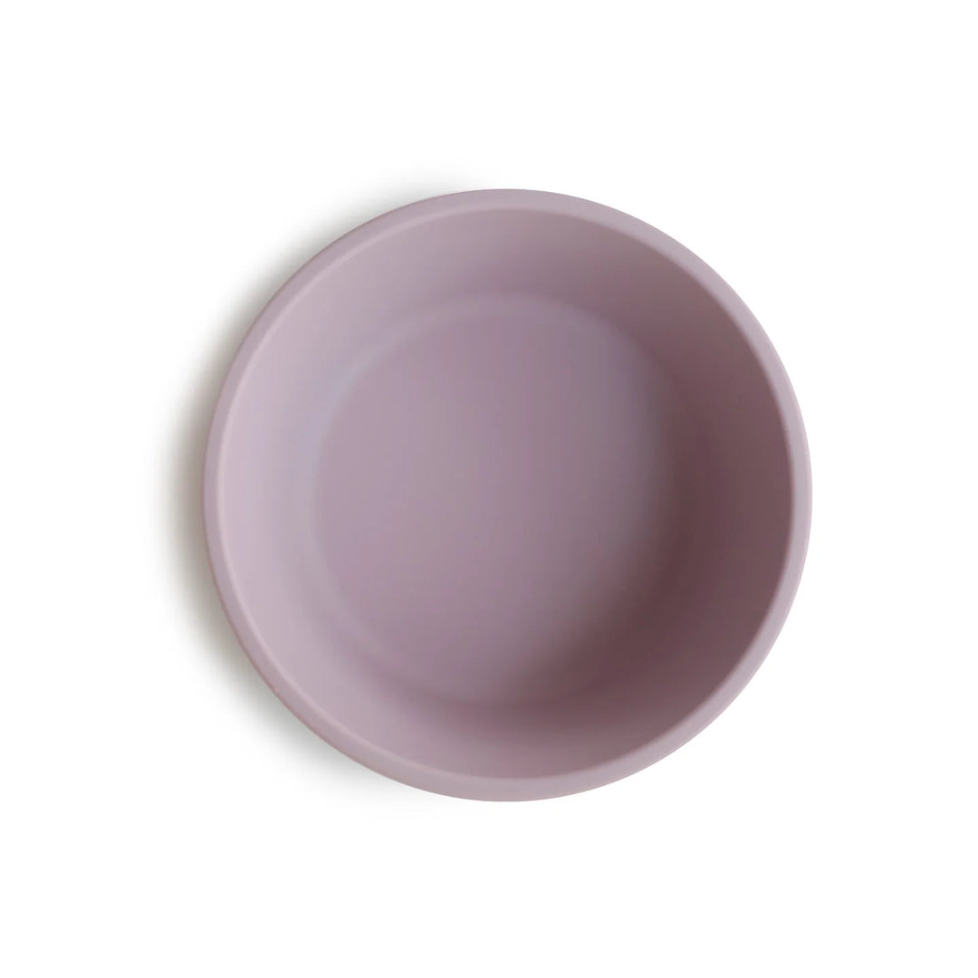 Mushie silicone suction baby bowl in lilac purple